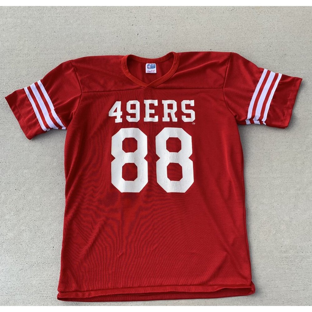 Vintage Retro Clark / Solomon  SF 49ers Rawlings NFL Football Jersey 88 Large